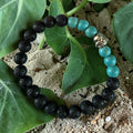 Lava stone with turquoise color Bracelet