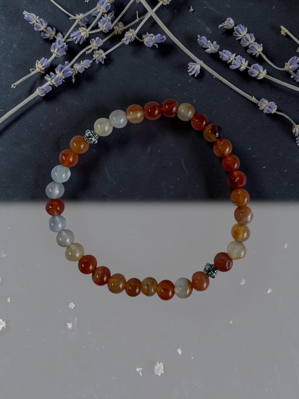 Multi color bracelet light and darker gemstones