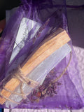 Selenite. Palo Santo and lavender