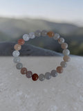 Multi color natural gemstone bracelet